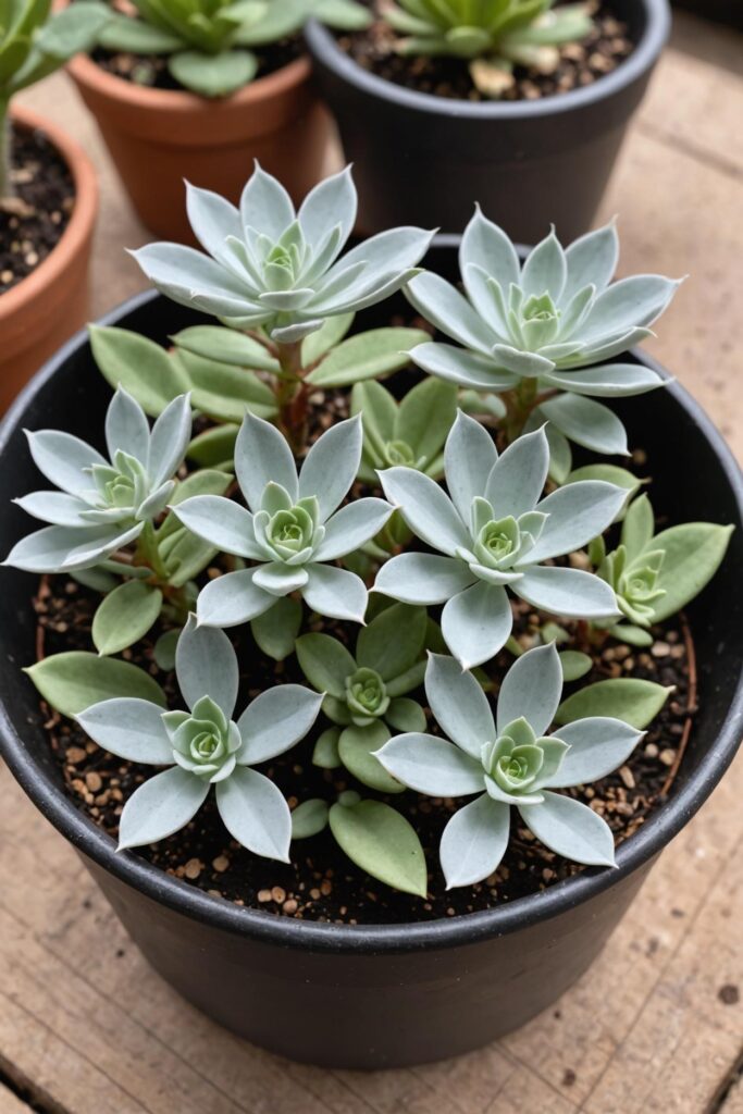 ghost plants in a pot